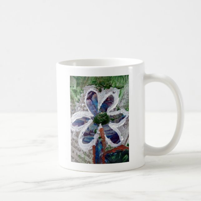 Melted Crayon Floral Design Coffee Mug (Right)