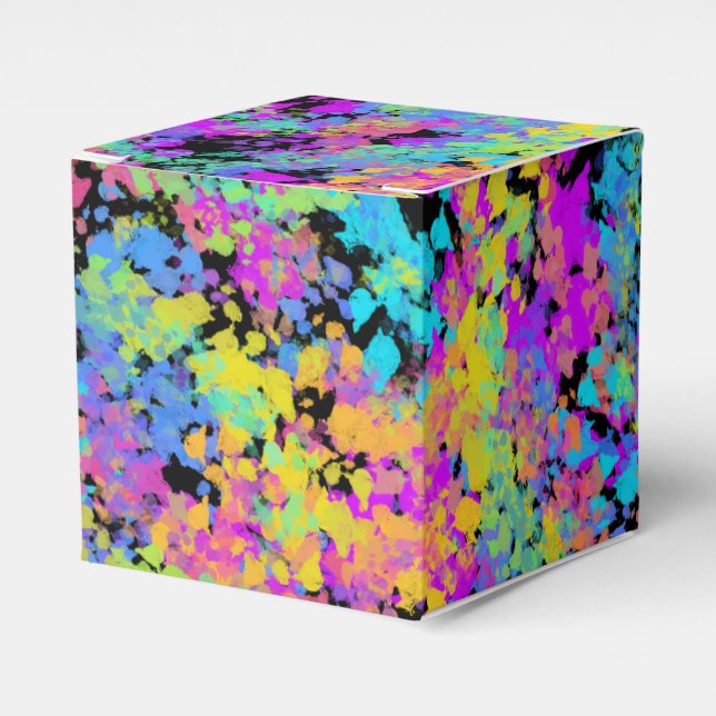 melted crayon multicolor : favour box (Front Side)
