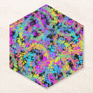 melted crayon multicolor : paper coaster
