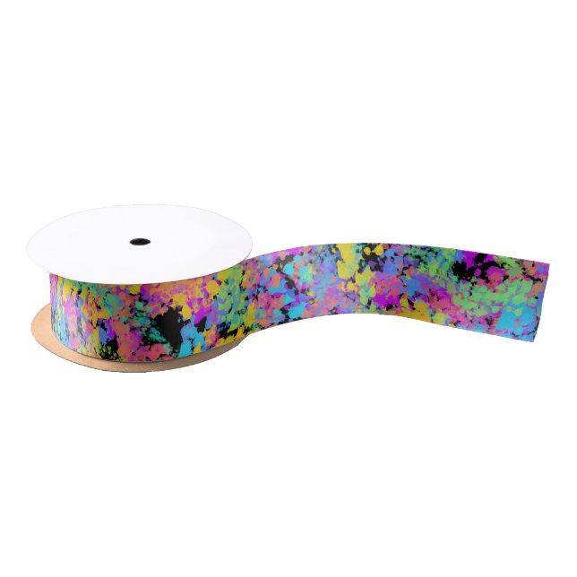 melted crayon multicolor : satin ribbon (Spool)