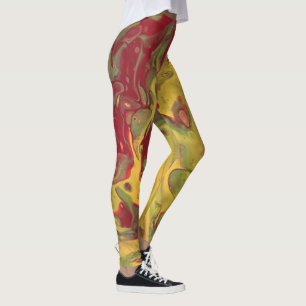 Melted Crayon Series - acrylic painting as Leggings