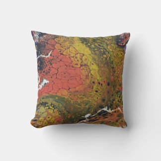 Melted Crayon Series - Acrylic Pour painting as Cushion