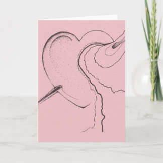 melted heart holiday card