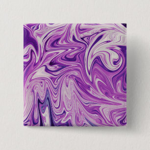 Melted lava abstract art 15 cm square badge