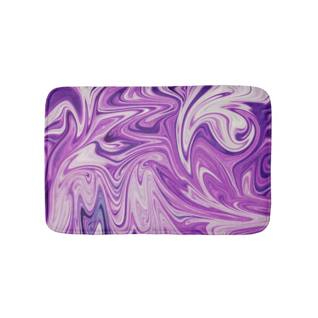 Melted lava abstract art bath mat (Front)