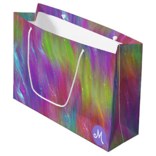 Melted Rainbow Glass Monogram Gift Bag
