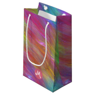 Melted Rainbow Glass Monogram Gift Bag