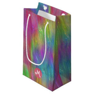 Melted Rainbow Glass Monogram Gift Bag