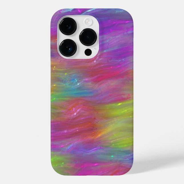 Melted Rainbow Glass Phone Case (Back)