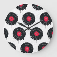 Melted vinyl records, artistic pattern.