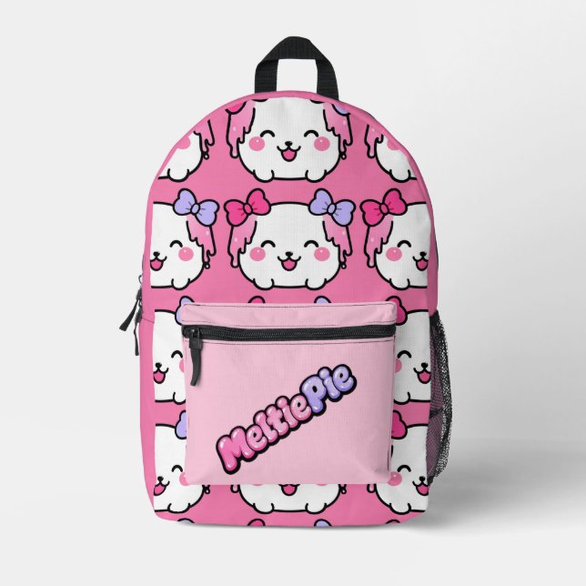 Meltie Pie Cute Pastel Kawaii Design  Printed Backpack (Front)