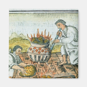 Melting and casting gold in the Aztec empire Magnet