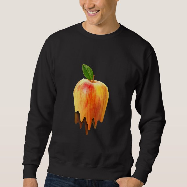 Melting Apple Digital Art Trippy Fruit Sweatshirt (Front)