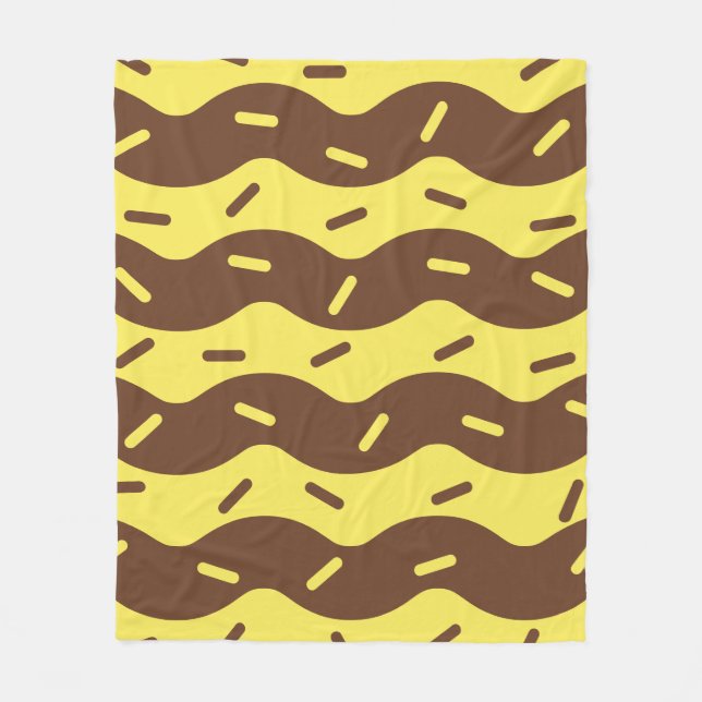 Melting Banana Ice Cream Fleece Blanket (Front)