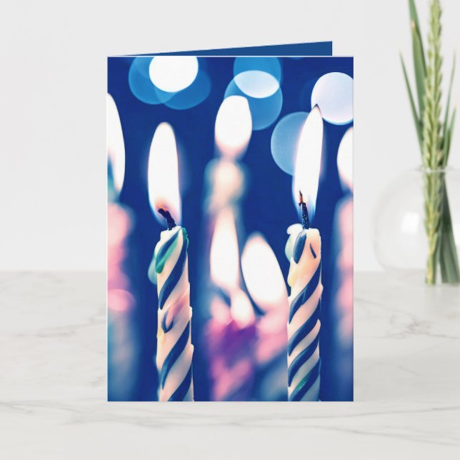 Melting Birthday Candles Card (Front)