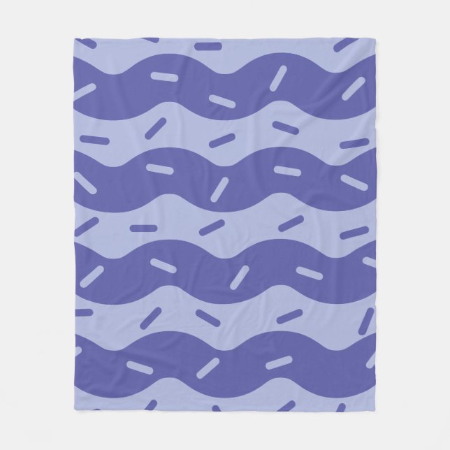 Melting Blueberry Ice Cream Fleece Blanket (Front)