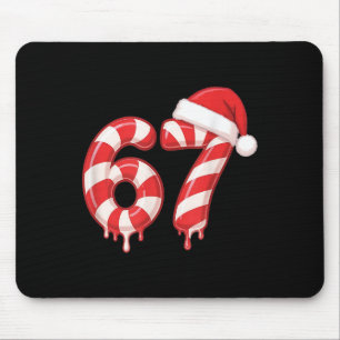 Melting Candy Cane 67 Christmas Design  Mouse Pad