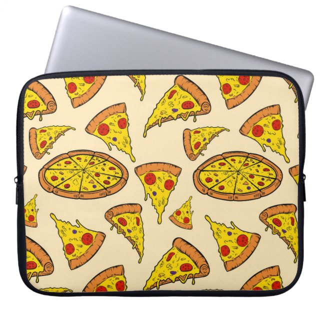 Melting Cheese Pizza Pattern Laptop Sleeve (Front)