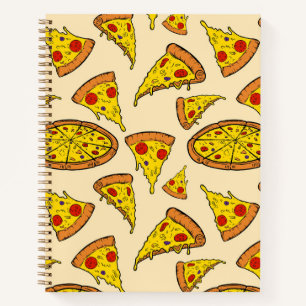 Melting Cheese Pizza Pattern Notebook