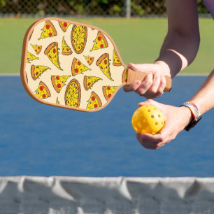 Melting Cheese Pizza Pattern Pickleball Paddle