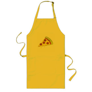 Melting Cheesy Pepperoni Pizza Slice Long Apron