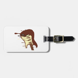 Melting Chocolate Guitar Luggage Tag