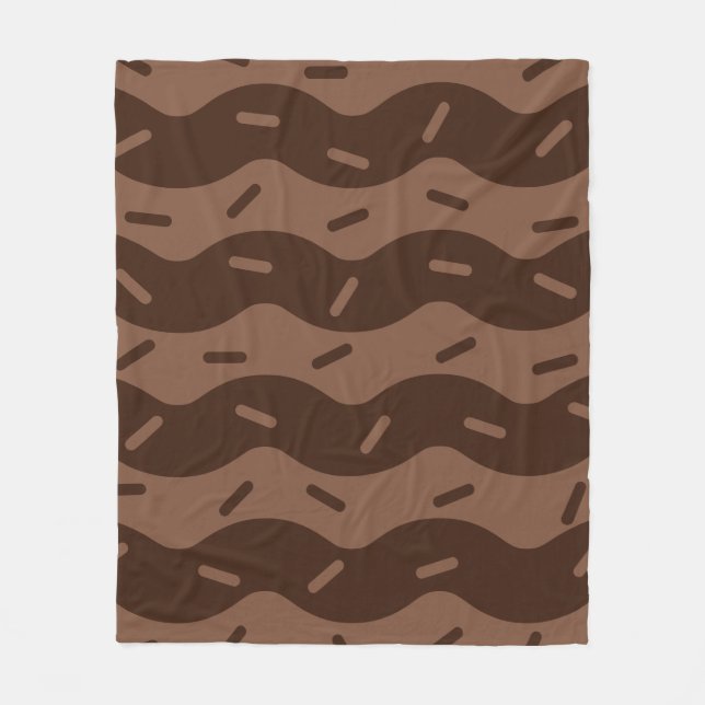 Melting Chocolate Ice Cream Fleece Blanket (Front)
