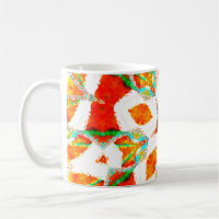 Melting colourful symmetrical pattern, ceramic til