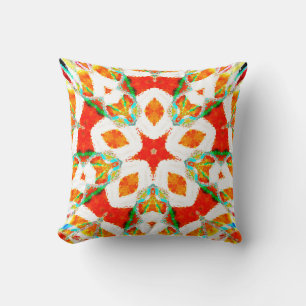 Melting colourful symmetrical pattern, ceramic til cushion