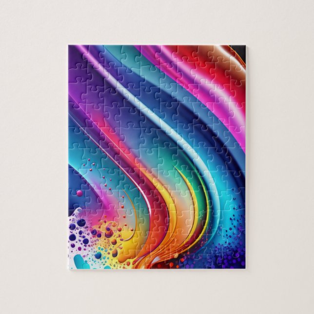Melting Colours Splash Abstract Jigsaw Puzzle (Vertical)