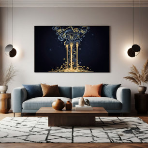 Melting Cosmic Clock Canvas Print