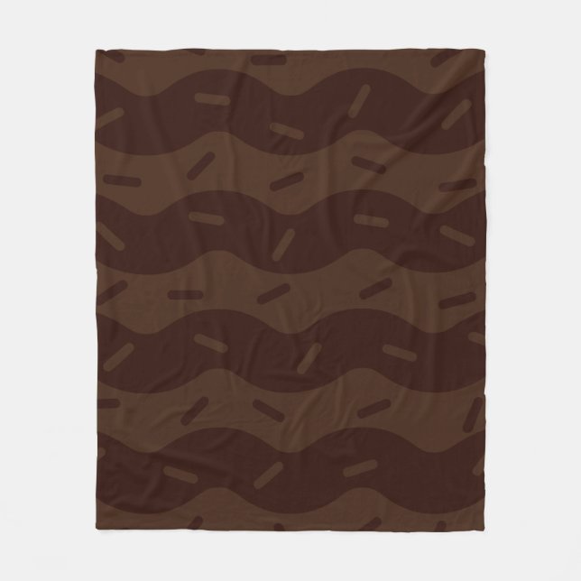 Melting Dark Chocolate Ice Cream Fleece Blanket (Front)