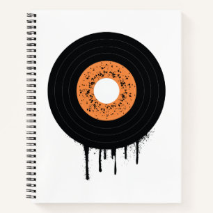 Melting Dripping Vinyl Lp Record Notebook