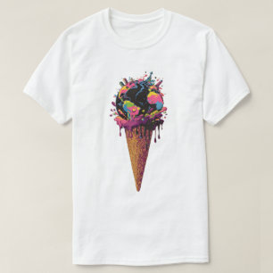 Melting Earth Ice Cream Cone - Climate Chan Tee