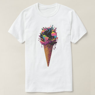 Melting Earth Ice Cream Cone - Climate Chan Tee