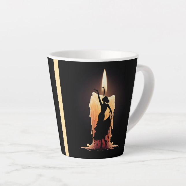 Melting Flamenco Dancer  Latte Mug (Right Angle)