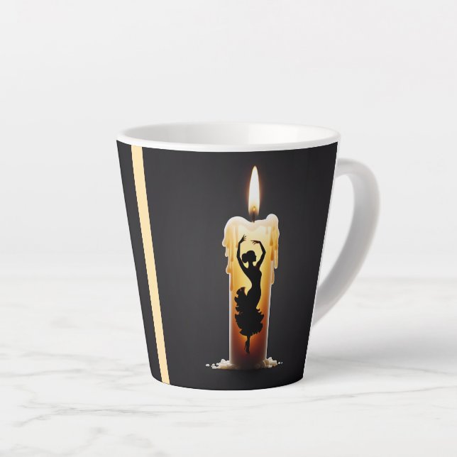Melting Flamenco Dancer  Latte Mug (Right Angle)