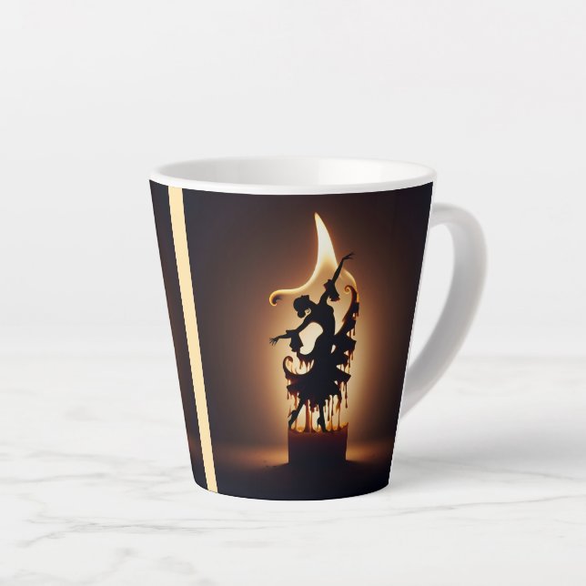 Melting Flamenco Dancer  Latte Mug (Right Angle)