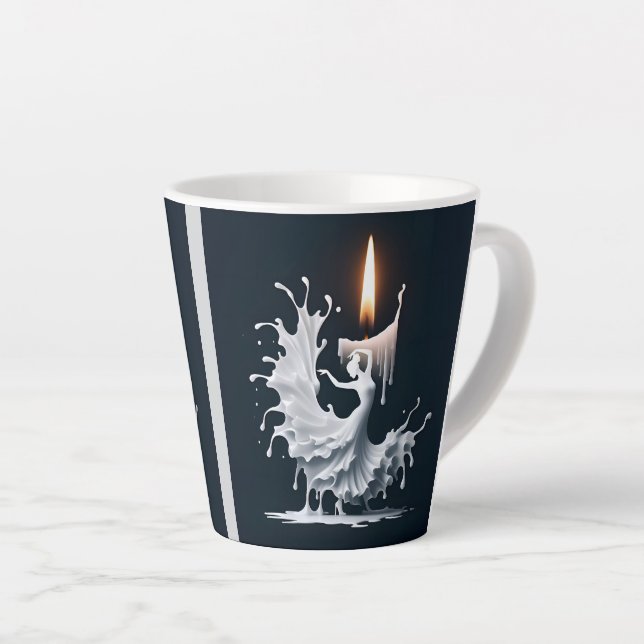Melting Flamenco Dancer  Latte Mug (Right Angle)