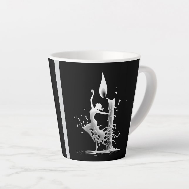 Melting Flamenco Dancer  Latte Mug (Right Angle)
