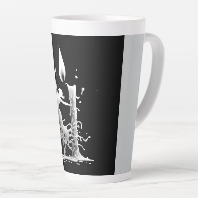 Melting Flamenco Dancer  Latte Mug (Right Angle)