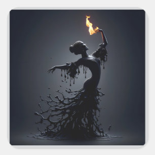 Melting Flamenco Dancer Square Sticker