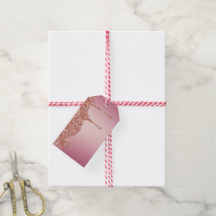 Melting Girly Pink Sparkles Gift Tags