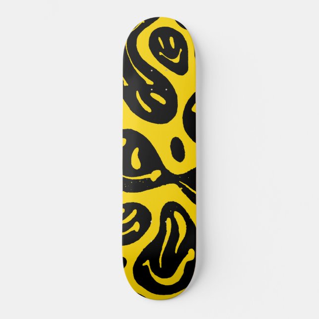 Melting Happy Face  Skateboard (Front)