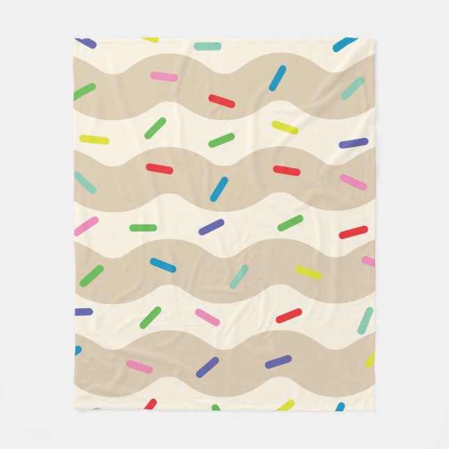 Melting Hundreds and Thousands Ice Cream Fleece Blanket (Front)