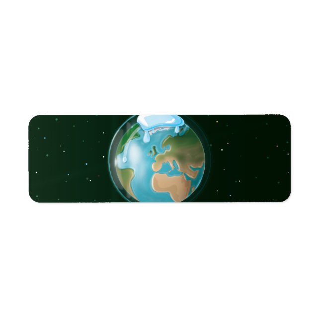 Melting Ice Caps Of Planet Earth. (Front)