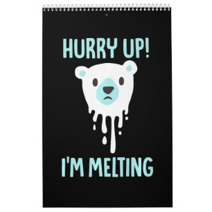 Melting Ice Climate Change Awareness Animal Lover Calendar