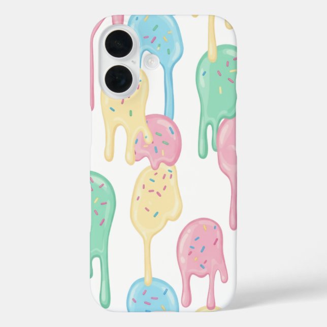 Melting Ice Cream and Sprinkles Pattern  Case-Mate iPhone Case (Back)