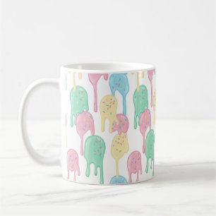 Melting Ice Cream and Sprinkles Pattern  Coffee Mug