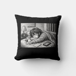 Melting Into Bed • Aesthetic Throw Pillow